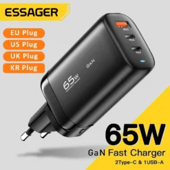GaN USB Type C Charger 65W with PPS Fast Charging for Laptops and Mobile Devices