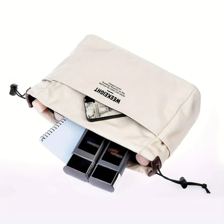 Portable Canvas Storage Organizer Bag - Multi-Pocket Design (1 or 2 pcs) - Image 5
