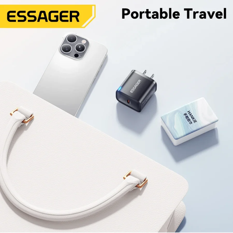 Essager Mini 30W Fast Type C Charger - PD & QC3.0 Compatible with iPhone, Samsung, and Xiaomi - Image 3