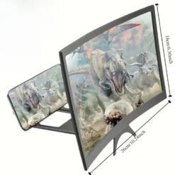 Alternative view of 3D HD Magnifier with 12 Inch Curved Screen for Smartphone Video Viewing