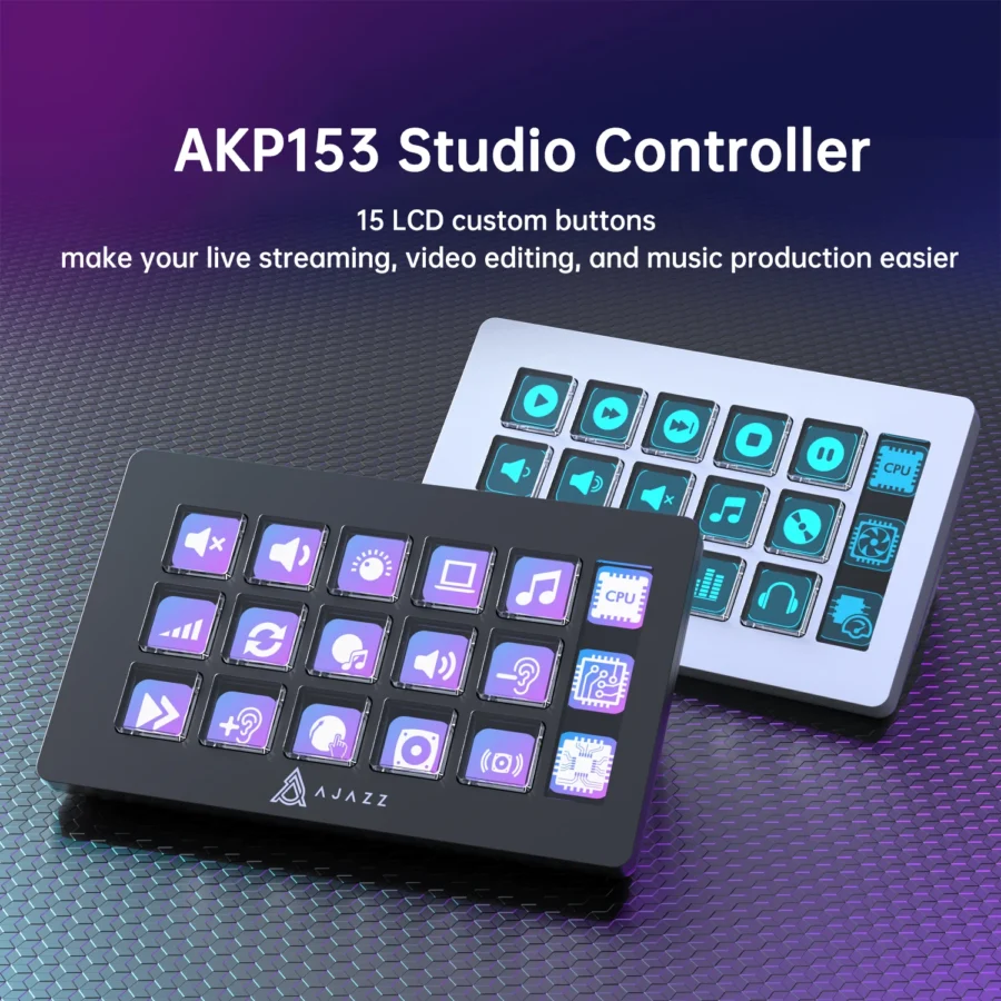 AJAZZ AKP153 Desktop Controller Steam Deck Desktop Intelligent Assistant Quick Mini Keyboard - Image 2
