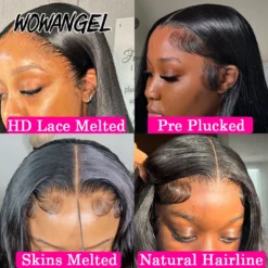 Alternative view of 13x6 HD Lace Front Wig with 250% Density, 34in Glueless Straight Human Hair for Women