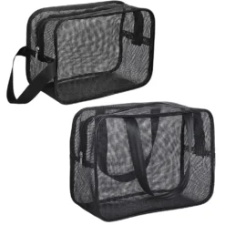 Large Capacity Mesh Shower Caddy Tote Bag - Cosmetic and Toiletry Organizer for Home and Travel