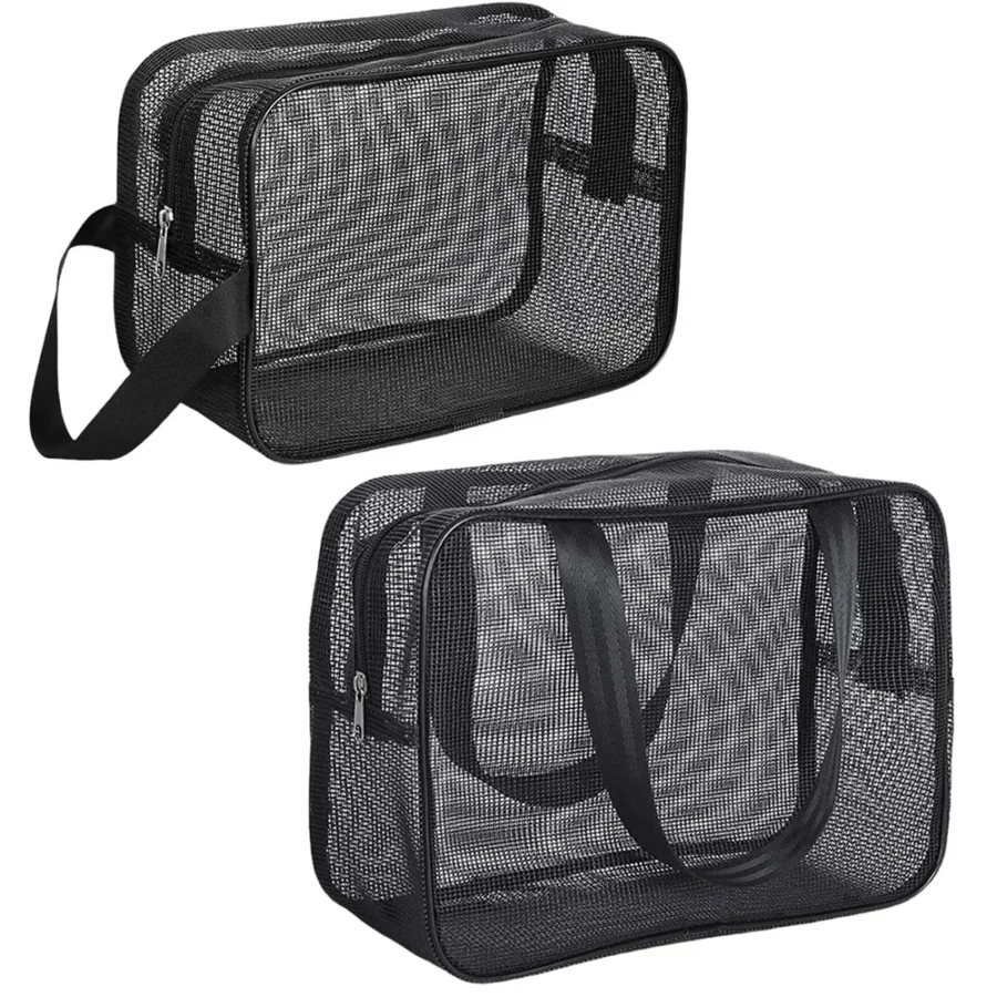 Mesh Shower Caddy Tote Bag - Large Capacity Cosmetic and Toiletry Organizer - Image 7
