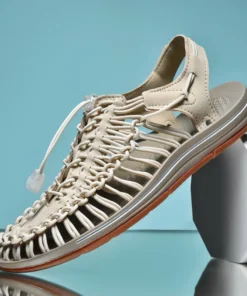 Summer Men's Breathable Weaving Beach Sandals - Casual Flat Outdoor Footwear