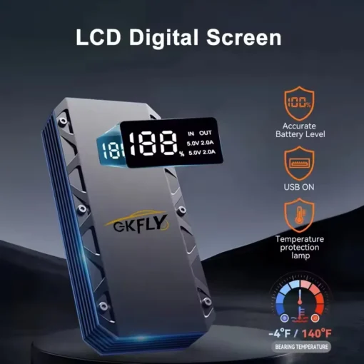 Portable Car Jump Starter 9000A with High Power Output for Petrol Vehicles - Image 4