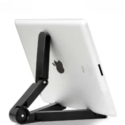 Universal Folding Tablet Holder with Adjustable Angle for iPad and Samsung Tablets, 4.7 to 12.9 Inches