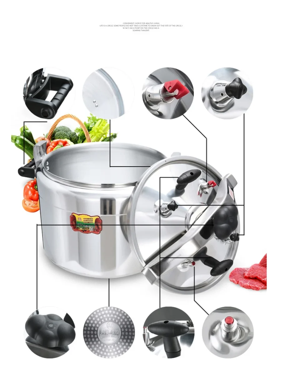 Stainless Steel 50L Commercial Pressure Cooker - Large Capacity Induction Autoclave - Image 5