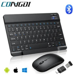 Ultra-Slim Wireless Keyboard with Bluetooth Compatibility for iPad, iPhone, Tablets, and Smartphones