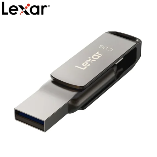 Lexar D400 USB 3.1 Dual Slot Flash Drive - 32GB/64GB/128GB/256GB for Mobile and Computer