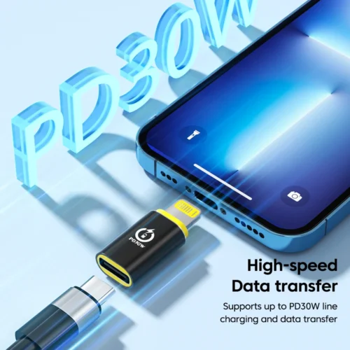 Alternative view of Olaf USB C To Lightning Adapter For IOS Male to Type C Female Converter For iPhone 14 13 11 macbook PD30w Fast Charging Adaptor