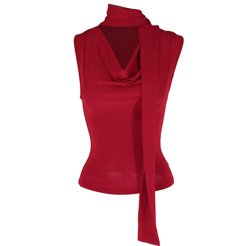 Solid Tank Summer New Women Sexy Sleeveless V-Neck Lady Top Fashion Bandage Streetwear Casual Slim Tank Elegant Knitted Clothing - Image 5