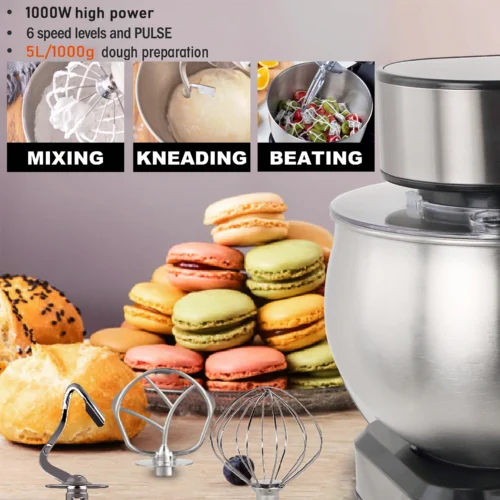 Alternative view of Sonifer 5L Stand Mixer with Stainless Steel Bowl for Baking and Food Preparation