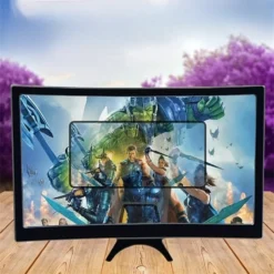 3D HD Magnifier with Curved Screen for Smartphones – 12 Inch Large Screen Video Amplifier