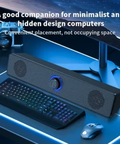 Alternative view of PC Soundbar - Wired and Wireless Bluetooth Speaker for TV, Laptop, and Gaming