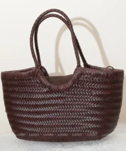 Alternative view of Handbags Women's Genuine Leather Shoulder Bag Weaving Casual Shopping Bag Vintage Big Tote Purse Cowhide Cross Hand Bags Lady