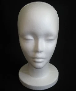 Alternative view of Female Styrofoam Mannequin Manikin Head Model Foam Wig Hair Glasses Display