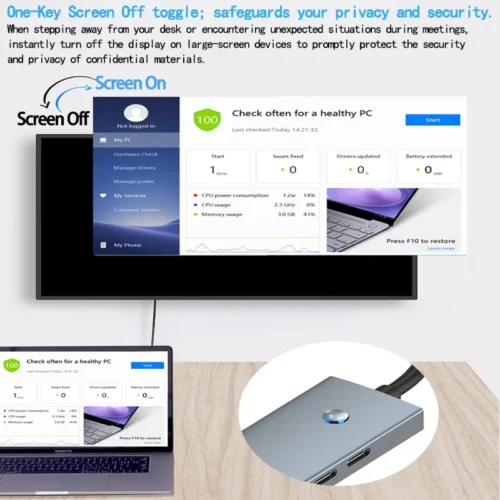Alternative view of USB C HUB Type C Splitter Thunderbolt 3 Docking Station Laptop Adapter With For Macbook Air M1 iPad Pro