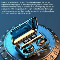 Alternative view of Wireless Bluetooth Earphones with Noise Reduction and LED Display for Active Users