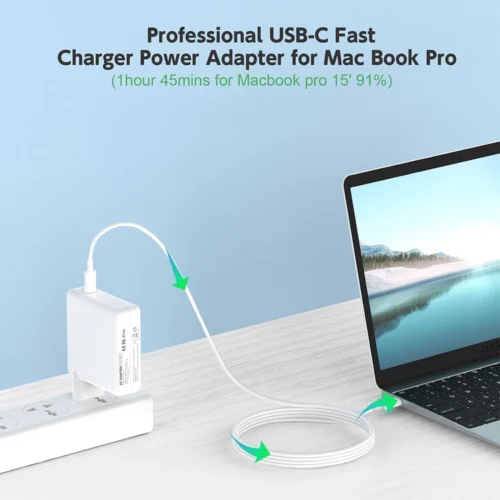 Alternative view of 30W 61W 96W 118W USB C Charger Power Adapter for MacBook Pro 16, 15, 13 inch, New Air 13 inch Works with Type C PD