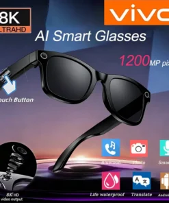 ViVO 8K AI Glasses 1200MP HD Camera Bluetooth Call Chat GPT Voice Assistant Music Player Translate Smart Sunglasses New