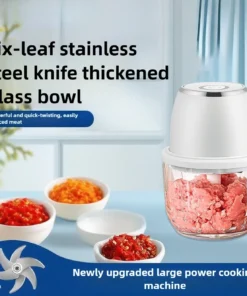 Alternative view of Electric Meat Grinder and Vegetable Slicer - 350ML USB Food Processor and Chopper