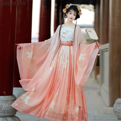 Traditional Chinese Dance Costume - Song Dynasty Embroidery Gradient Hanfu Dress for Women - Image 5