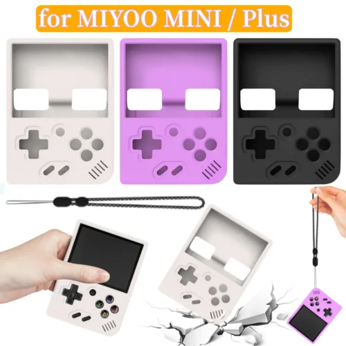 Alternative view of Silicone Protection Skin for MIYOO Soft Case Cover Sleeve Anti-Scratch Non-Slip with Lanyard for MIYOO MINI Plus Game Console