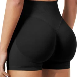 Alternative view of Low Waist Seamless Gym Shorts with High Stretch for Women's Yoga and Running