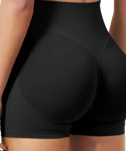 Alternative view of Women's summer shorts low waist seamless shorts gym shorts yoga shorts running shorts and high stretch cycling training shorts