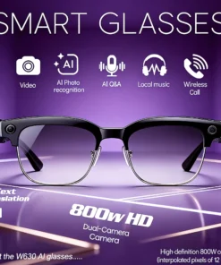 2026 New 8K HD AI Smart Glasses Men with Chat GPT 800MP Camera Bluetooth Call AI Translation Voice Assistant Control Unisex Sung