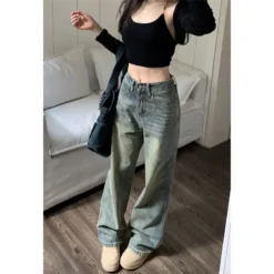 Alternative view of High-Waisted Slimming Jeans for Women - Casual Vintage Bell Bottoms