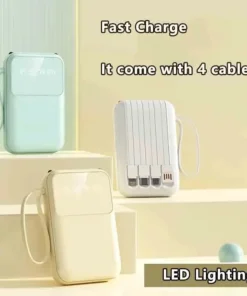 Alternative view of Xiaomi 20000mAh Mini Power Bank with Built-in Cables and Digital Display