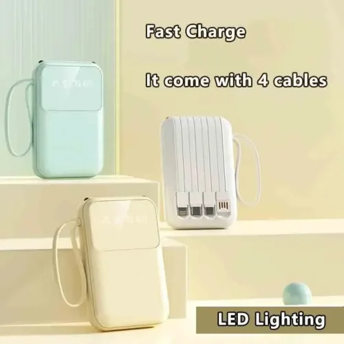 Alternative view of Xiaomi 20000mAh Mini Power Bank with Built-in Cables and Digital Display