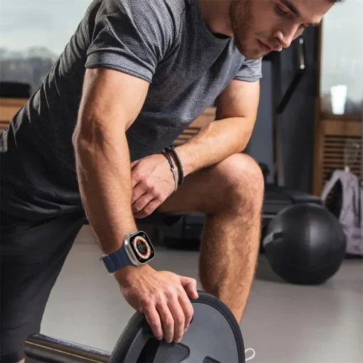 Silicone Ocean Strap for Apple Watch - Durable and Comfortable, Fits 44mm to 49mm - Image 5