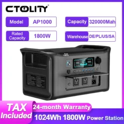 Portable Power Station with 1000Wh LiFePO4 Battery and 200W Solar Panel for Camping