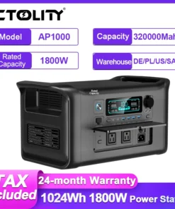 1800W Portable Power Station with 200W Solar Panel and 1000Wh LiFePO4 Battery for Camping