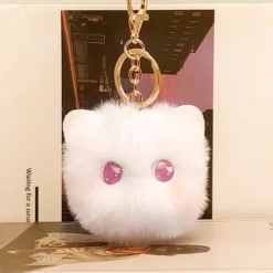 Alternative view of Plush Keychain with Kawaii Kitten Design for Cat Lovers