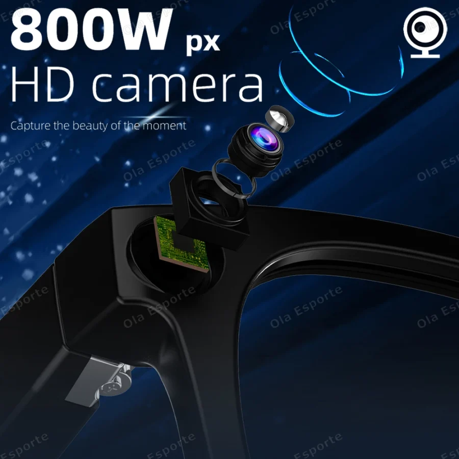 New Smart AI Glasses 800W pixel AI Shooting Camera HD Photo Video Voice Call Music Translation Waterproof Bluetooth Glasses 2025 - Image 2