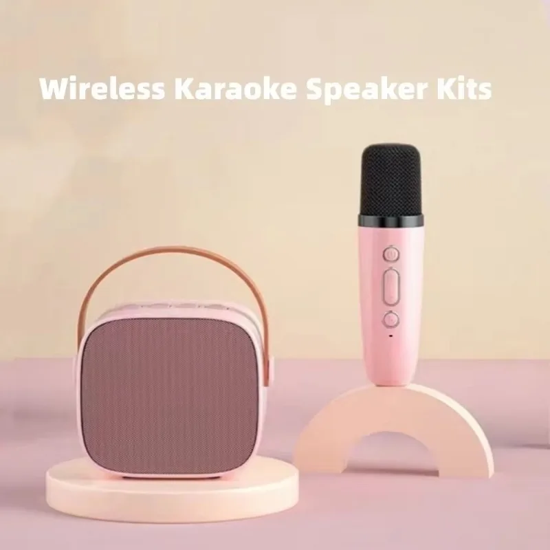 Portable Wireless Dual Microphone Karaoke Machine - Bluetooth Speaker with HiFi Stereo Surround for Kids' Parties - Image 3