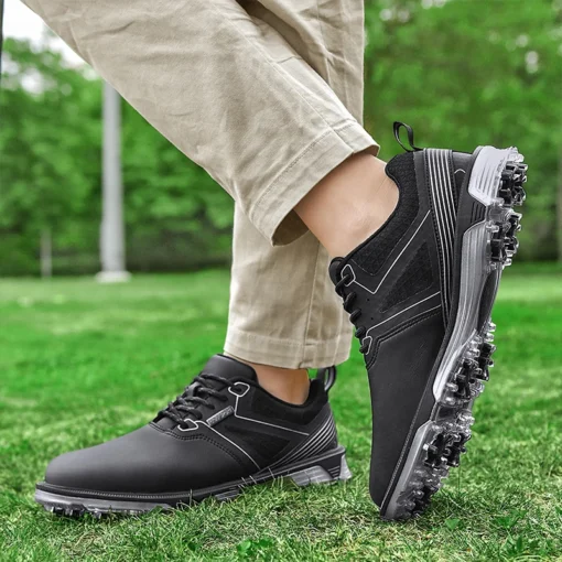 Waterproof Golf Shoes - High-Quality Leather - For Men - Image 4