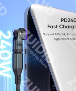 Alternative view of 240W USB C to Type C Magnetic Adapter 16Pin 5A Fast Charge Male to Female Data Converter for Samsung iPhone 15 Pro iPad MacBook