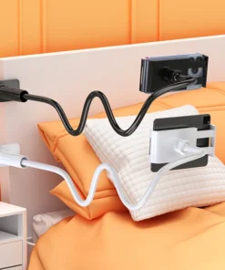 Alternative view of Rotating Tablet and Phone Holder with Spiral Base for Beds and Desks