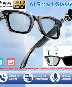 2025 New Upgrade Smart Glasses With Camera Video Recording AI Photo Recognition Bluetooth Call Translation Voice Sunglasses Men