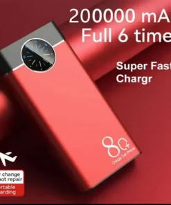 Power Bank 200000mAh, Aluminum Alloy, Multi-Socket, Fast Charging, Portable