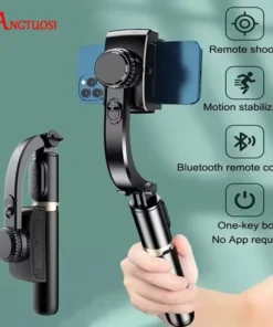 FANGTUOSI Mobile Video stabilizer Bluetooth selfie stick tripod Gimbal Stabilizer For Smartphone Live vertical shooting bracket