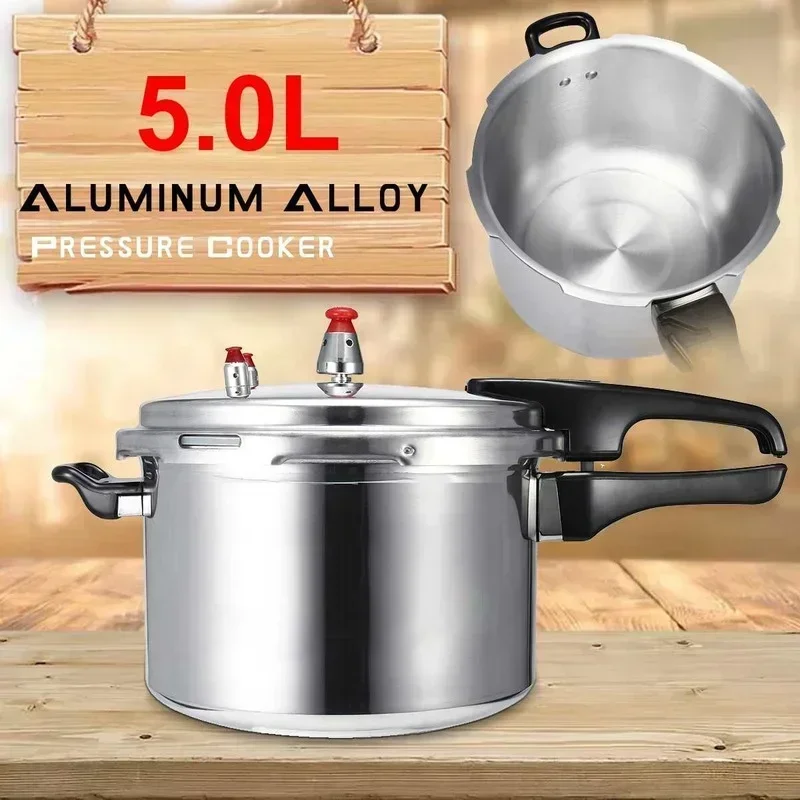 Aluminium Alloy Pressure Cooker - 3/4/5L, Gas Stove Compatible, Energy-Saving, Safe for Outdoor Cooking