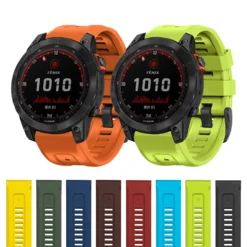 Silicone Watch Strap with QuickFit Design for Garmin Epix Gen 2, Fenix 7, 5 Plus, 6X Pro, and Enduro 2