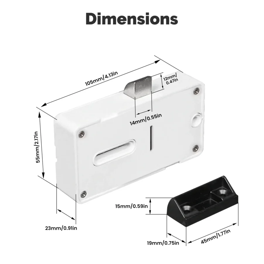 MOES Smart Lock - Bluetooth Keyless Entry with IC Card & App Control for Wooden Doors and Lockers - Image 6