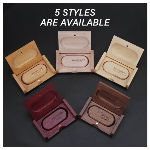 Alternative view of JASTER USB 3.0 Wooden Box Flash Drive - 8GB, 16GB, 32GB, 64GB